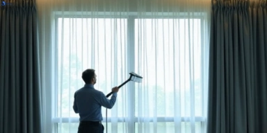 Commercial curtain steam cleaning service bahrs-scrub hotels offices