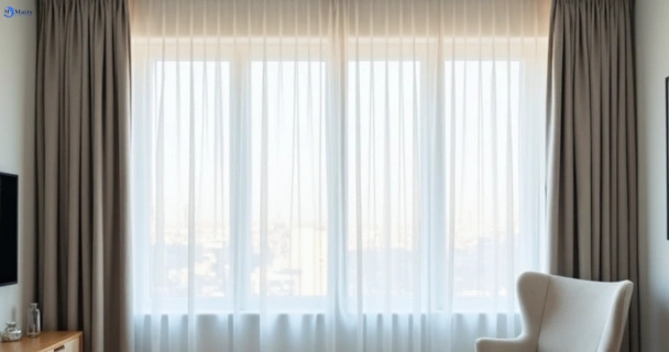 Freshly steam cleaned curtains in bahrs-scrub QLD
